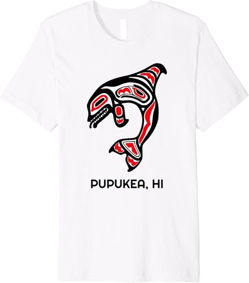 Pupukea HI Native Aboriginal Orca Killer Whales Premium T-Shirt