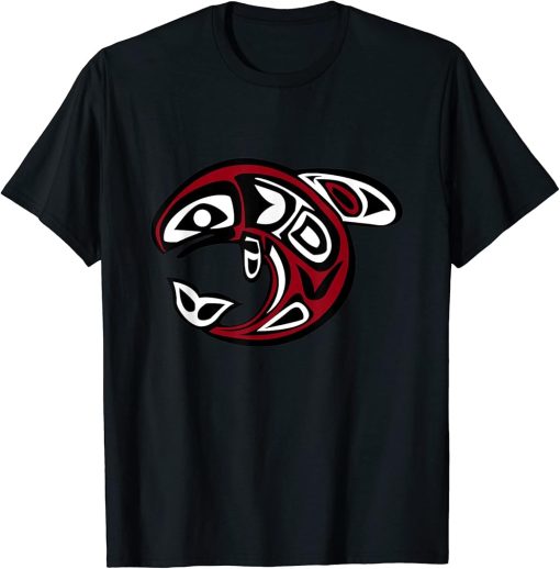 Killer Whale Orca Pacific NW Native American Indian Fish T-Shirt