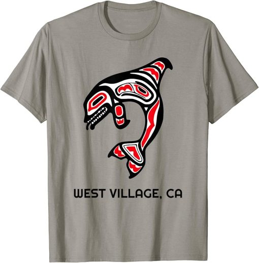 West Village, California Native American Orca Killer Whale T-Shirt